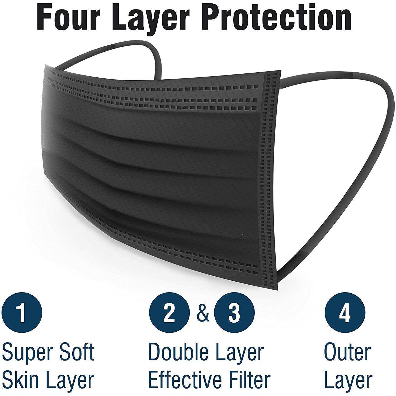 WeCare Kids 4-ply Black Masks - Shop Home Med