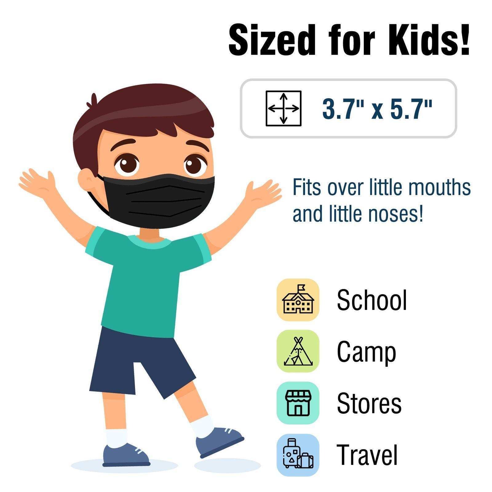 WeCare Kids Adorable Black Masks - Shop Home Med