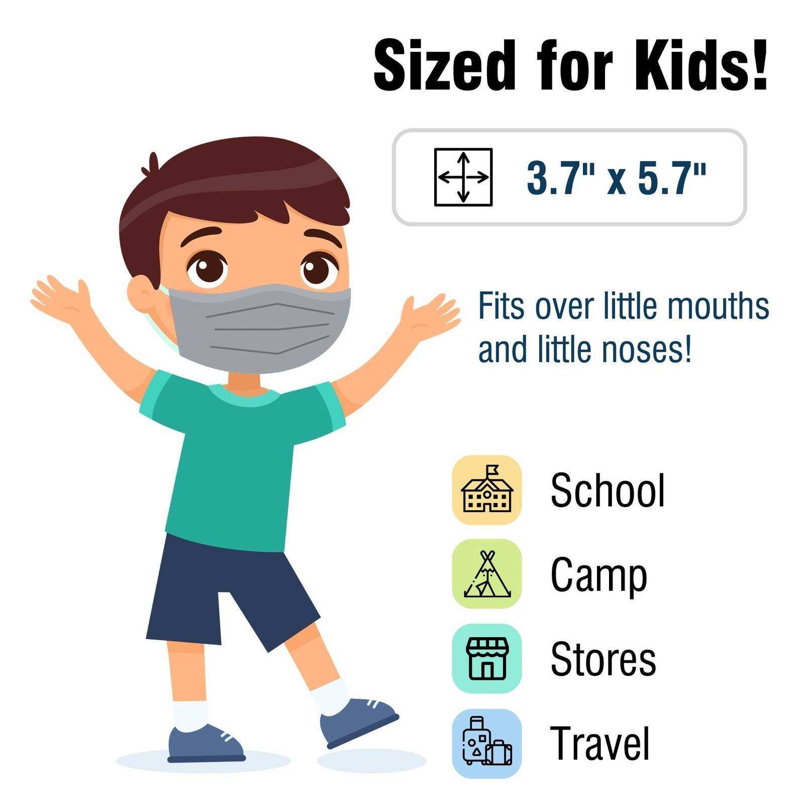 WeCare Kids Adorable Grey Masks - Shop Home Med