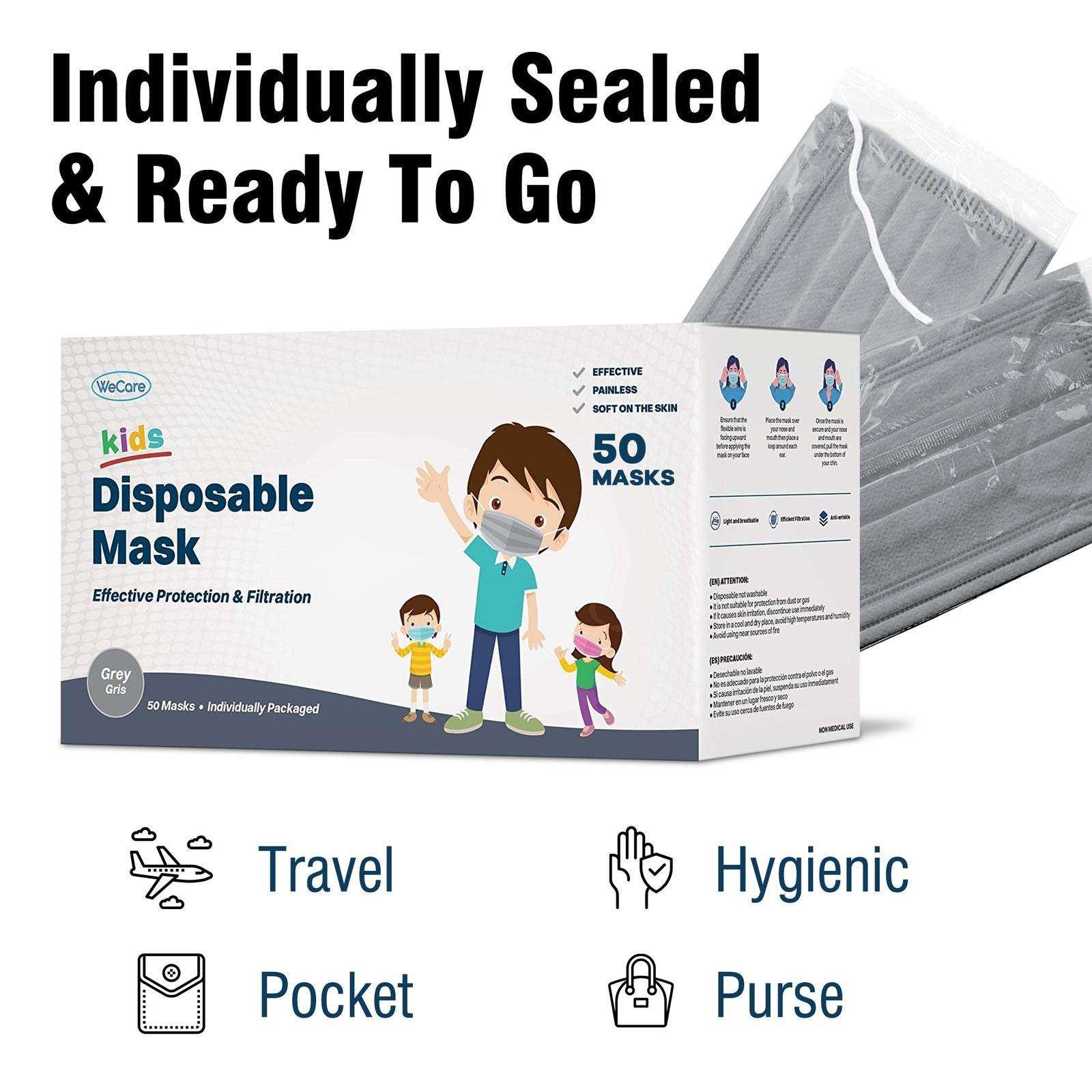 WeCare Kids Adorable Grey Masks - Shop Home Med