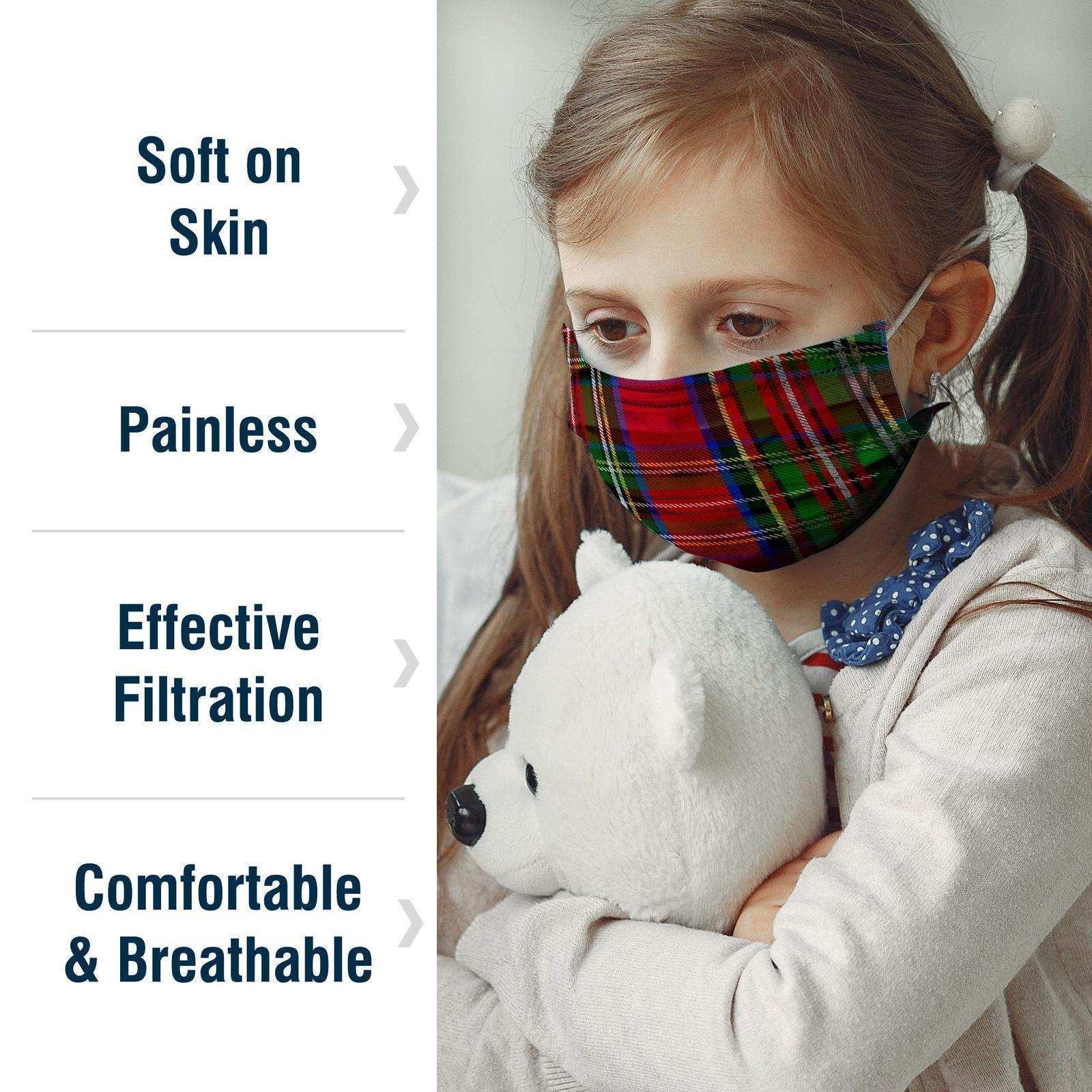 WeCare Kids Adorable Red Plaid Masks - Shop Home Med