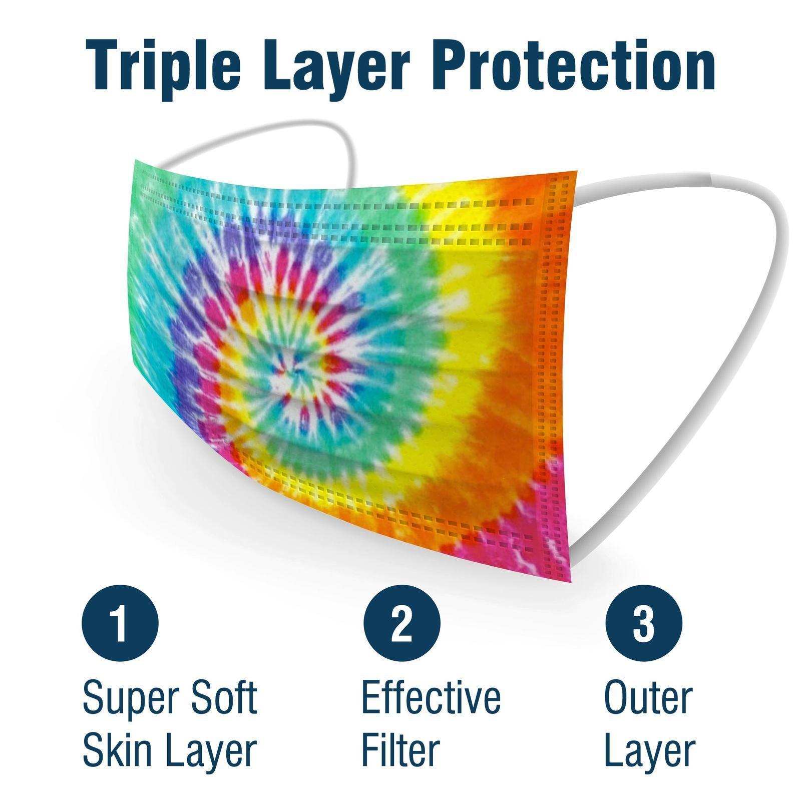 WeCare Kids Adorable Tie Dye Masks - Shop Home Med