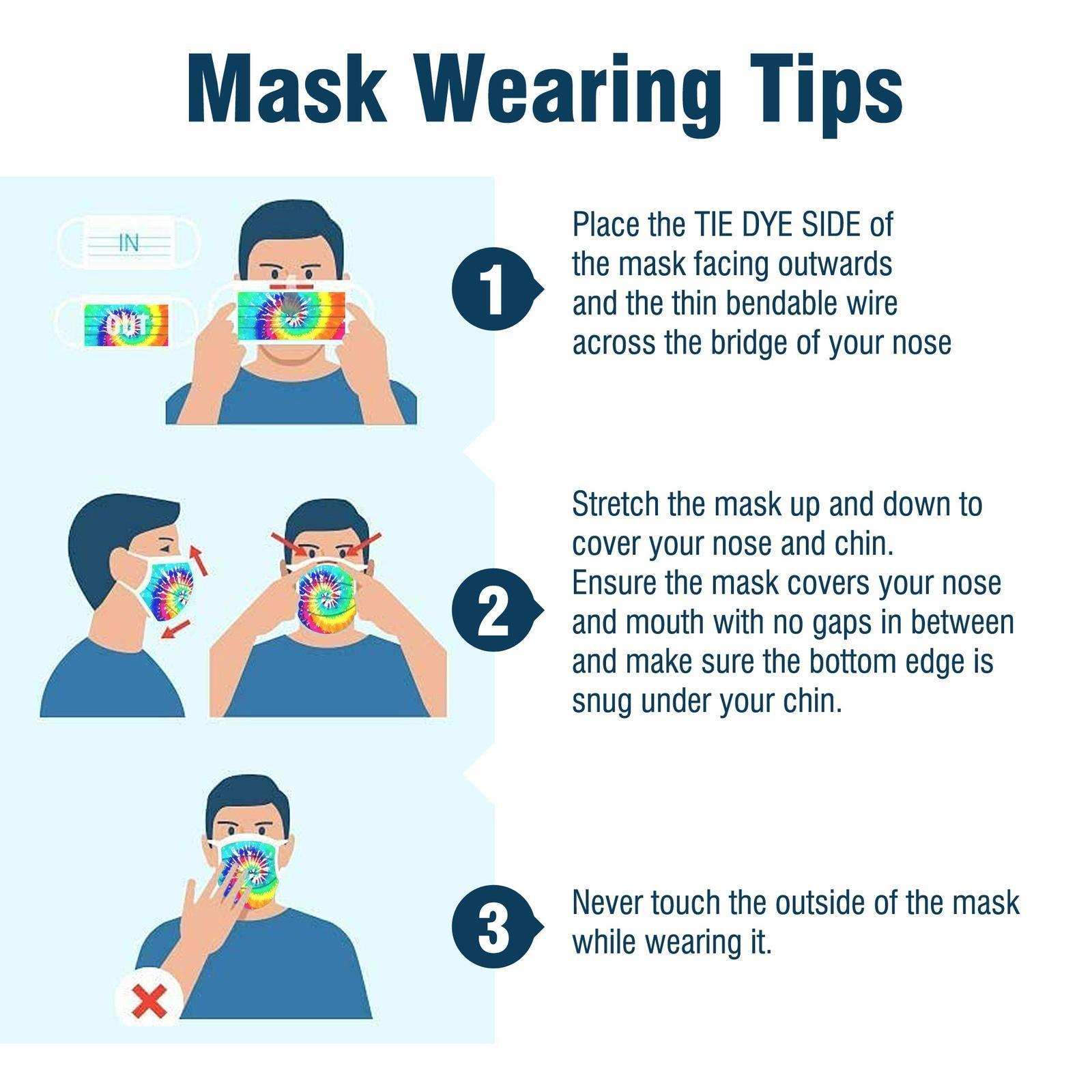 WeCare Kids Adorable Tie Dye Masks - Shop Home Med