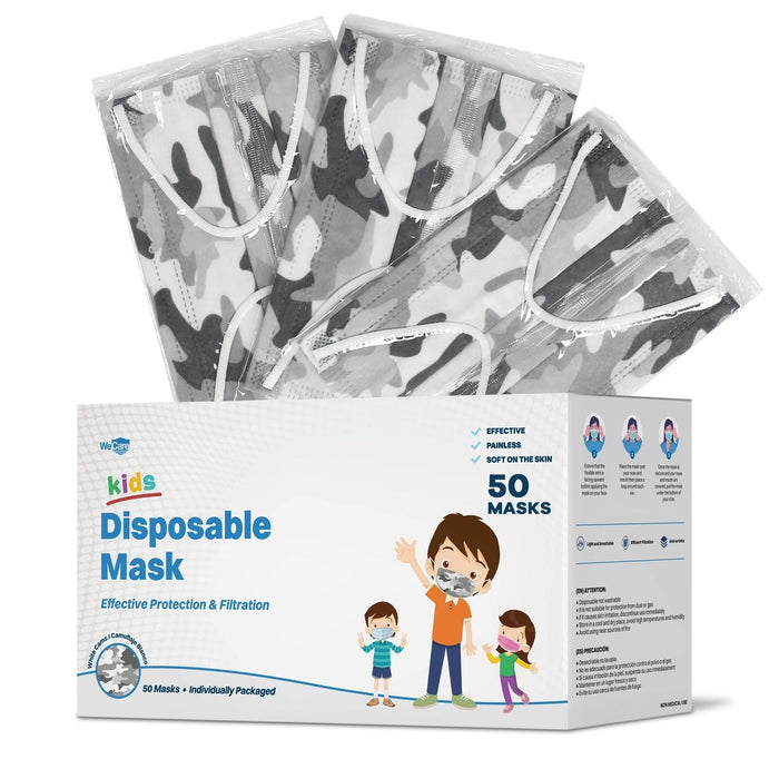 WeCare Kids Adorable White Camo Masks - Shop Home Med
