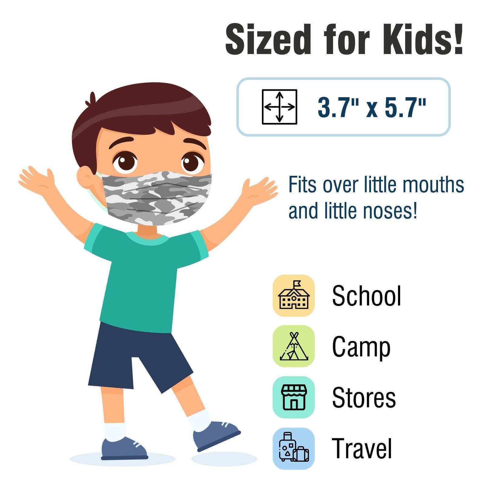 WeCare Kids Adorable White Camo Masks - Shop Home Med