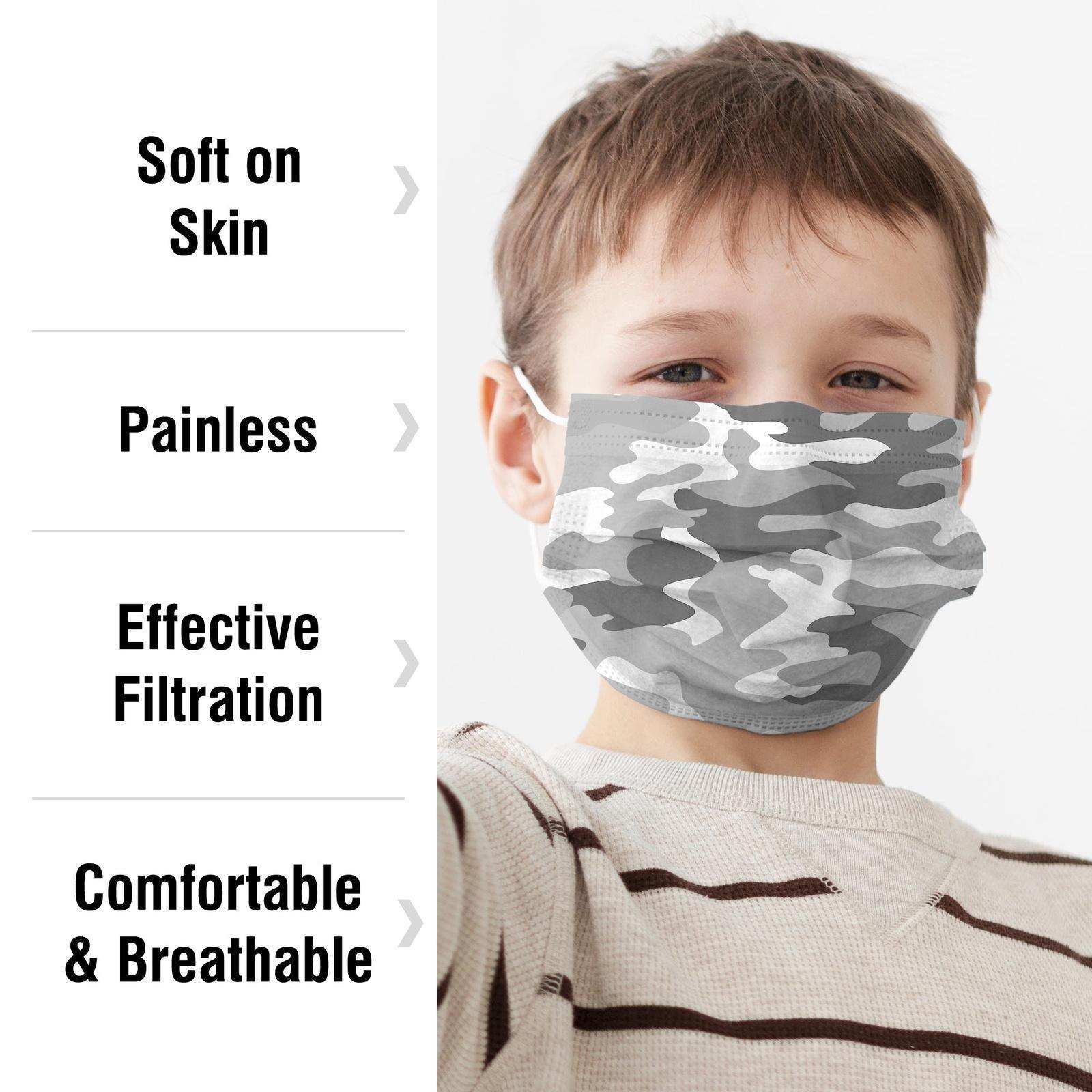 WeCare Kids Adorable White Camo Masks - Shop Home Med