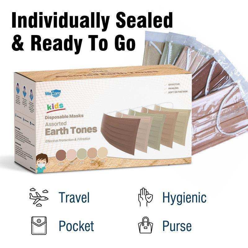 WeCare Kids Assorted Earth Tone Collection Masks - Shop Home Med