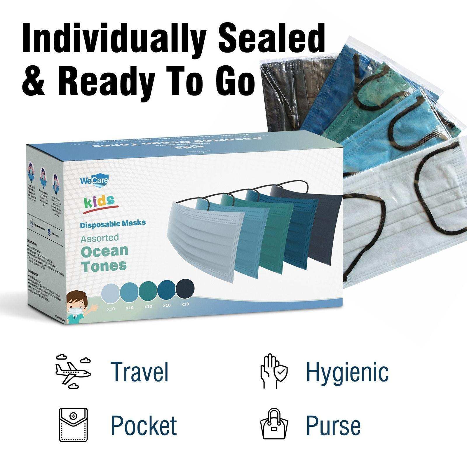 WeCare Kids Assorted Ocean Tones Masks - Shop Home Med