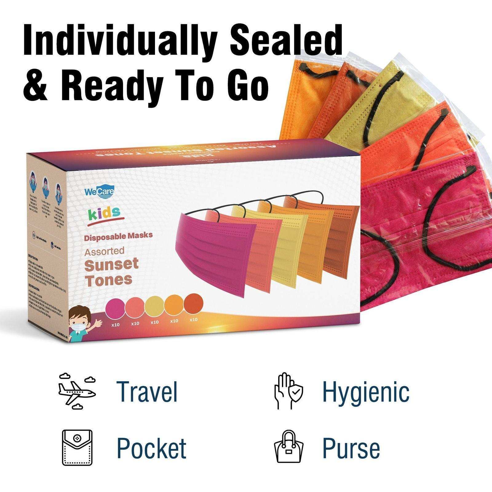 WeCare Kids Assorted Sunset Tones Masks - Shop Home Med