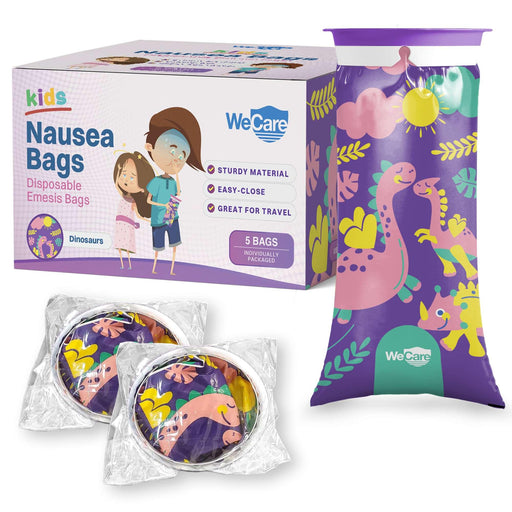 WeCare Kids Disposable Vomit Bags Dinosaur - 5 Pack - Shop Home Med