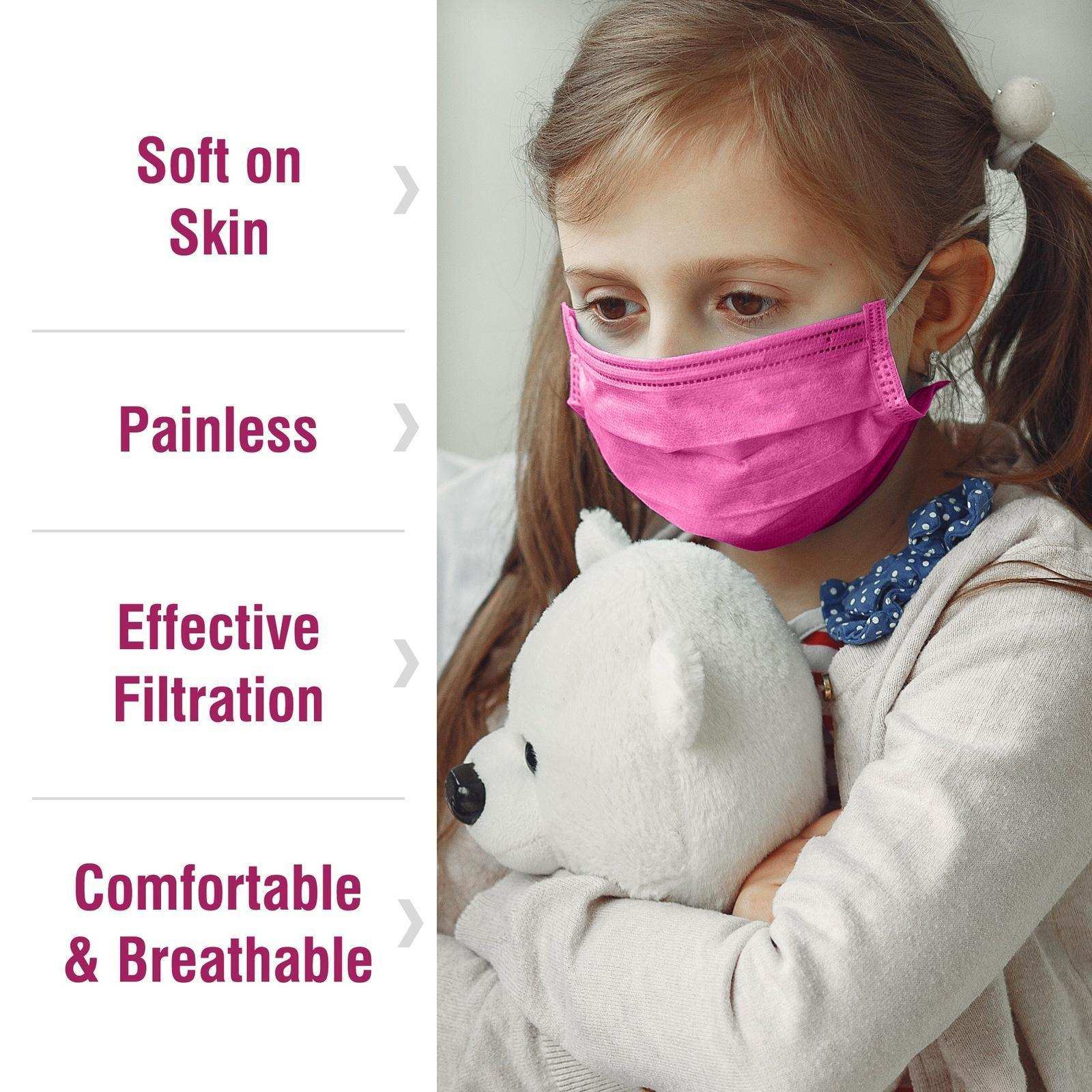 WeCare Kids Pretty Pink Masks - Shop Home Med