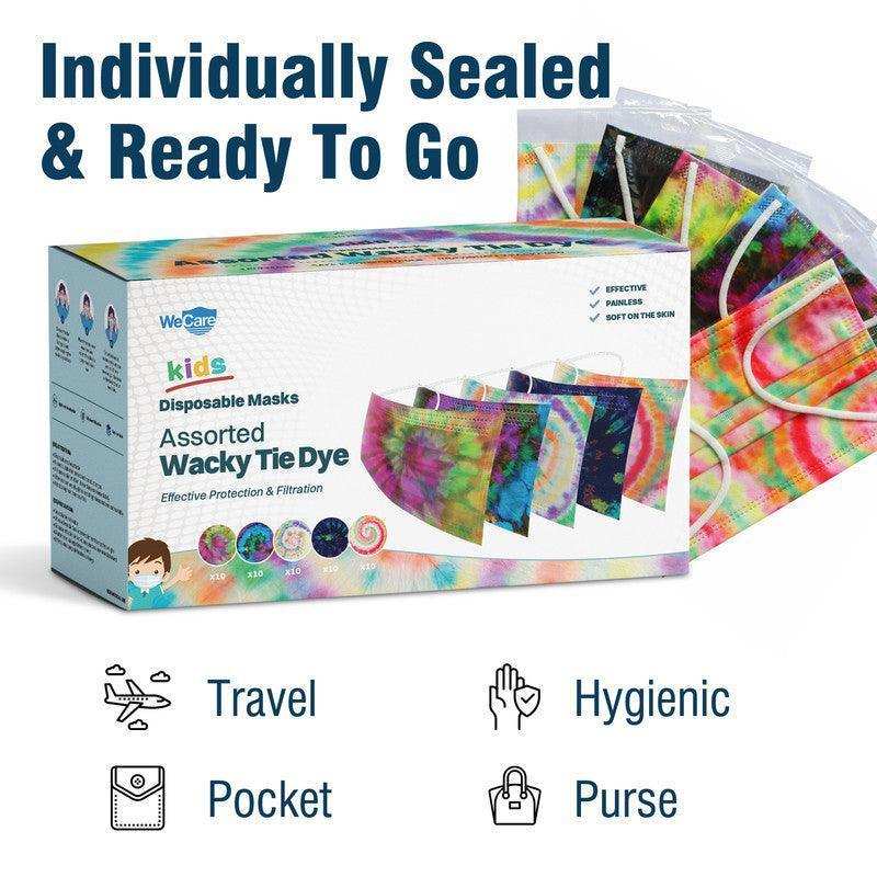 WeCare Kids Wacky Tie Dye Pack Masks - Shop Home Med