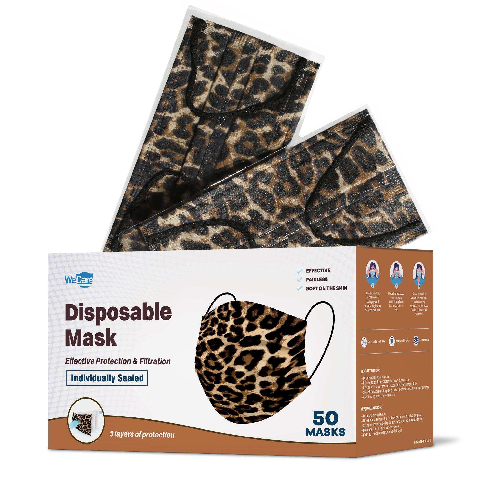 WeCare Leopard Print Masks - Shop Home Med