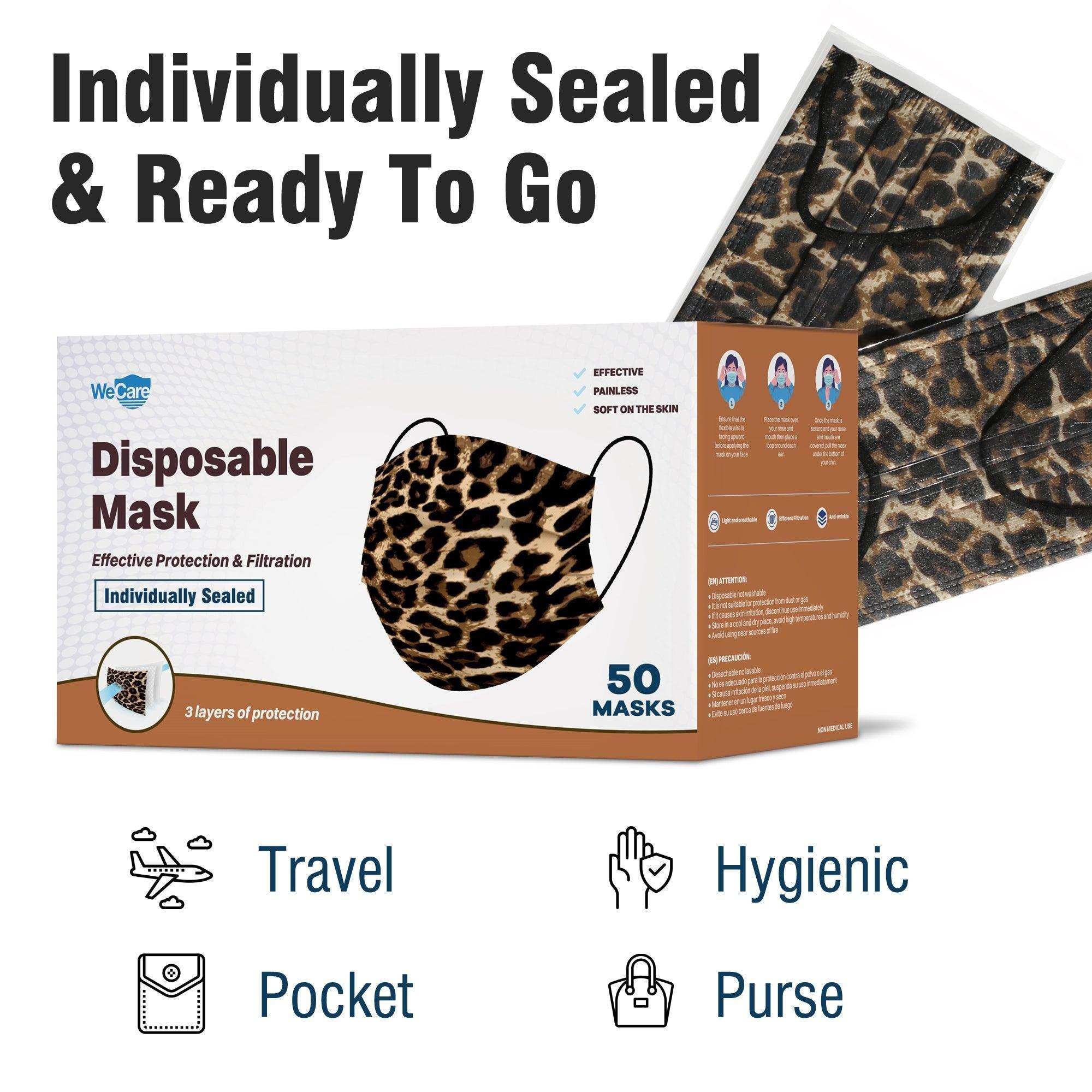 WeCare Leopard Print Masks - Shop Home Med