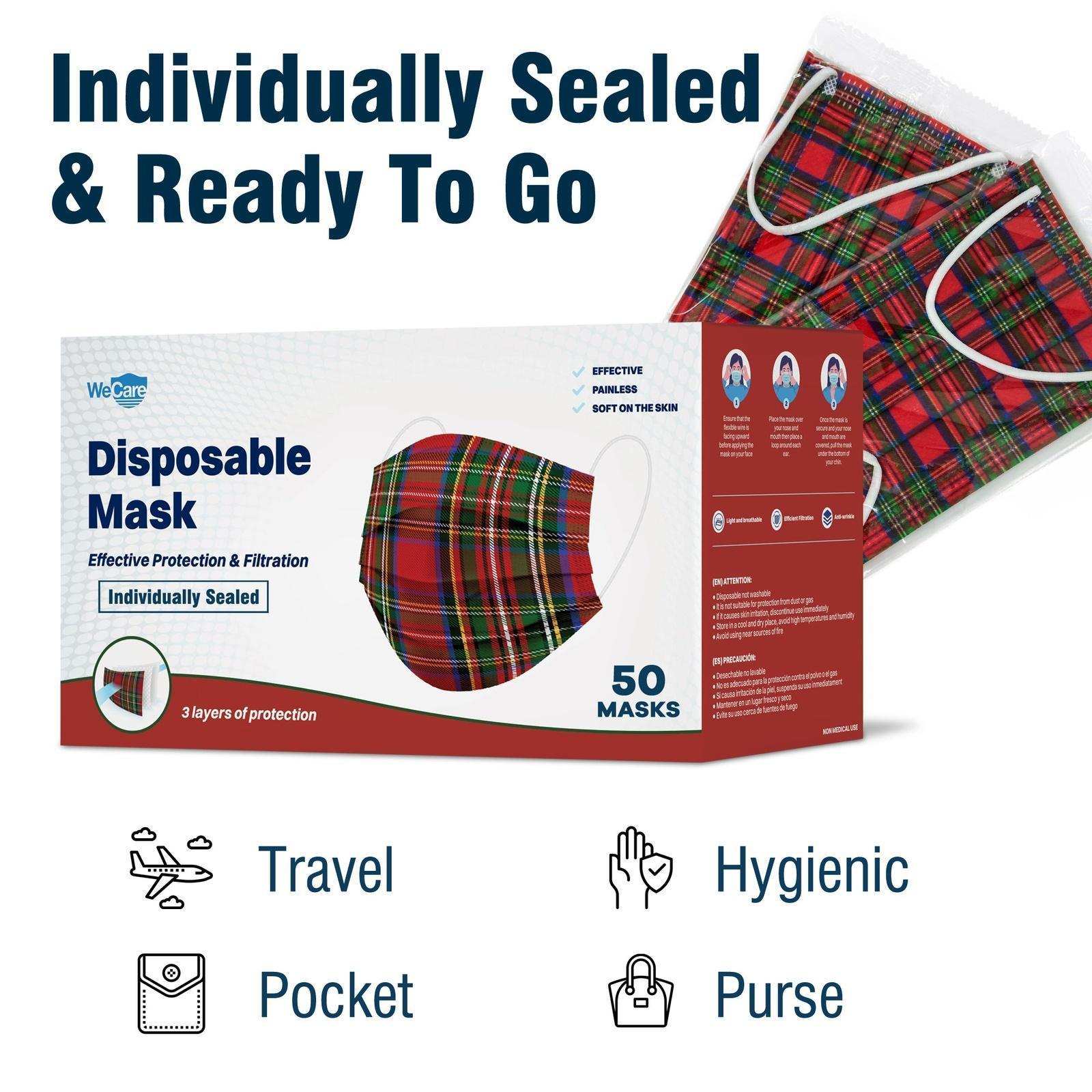 WeCare Red Plaid Masks - Shop Home Med