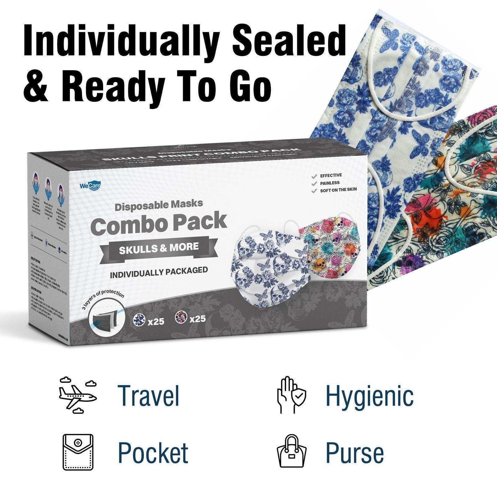 WeCare Skull & Bones Combo Pack Masks - Shop Home Med