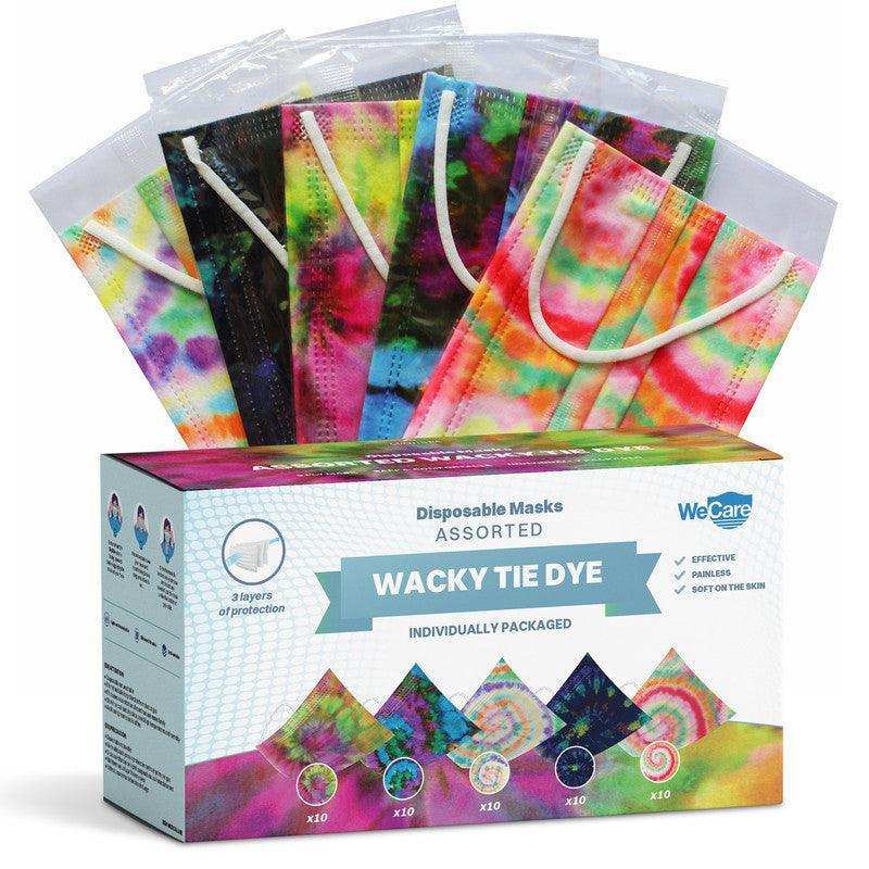 WeCare Wacky Tie Dye Pack Masks - Shop Home Med