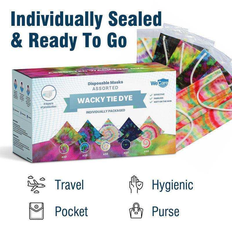 WeCare Wacky Tie Dye Pack Masks - Shop Home Med