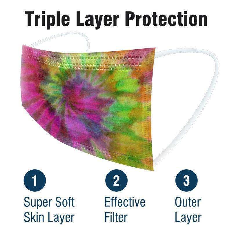 WeCare Wacky Tie Dye Pack Masks - Shop Home Med