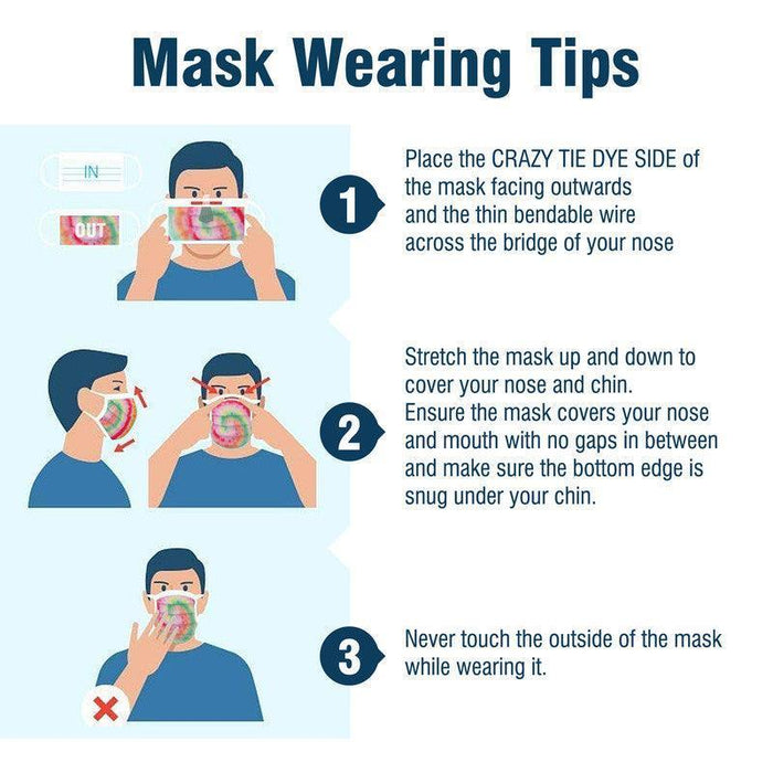 WeCare Wacky Tie Dye Pack Masks - Shop Home Med