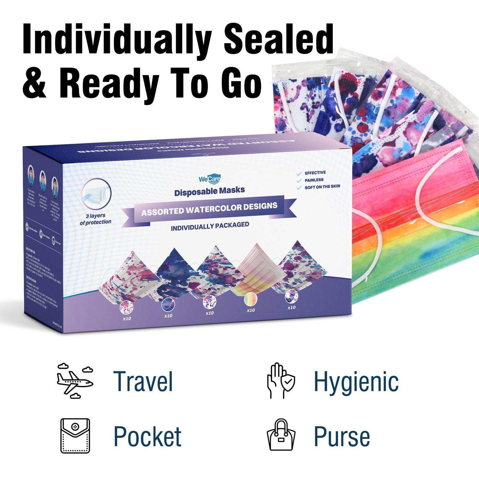 WeCare Watercolor Print Masks - Shop Home Med