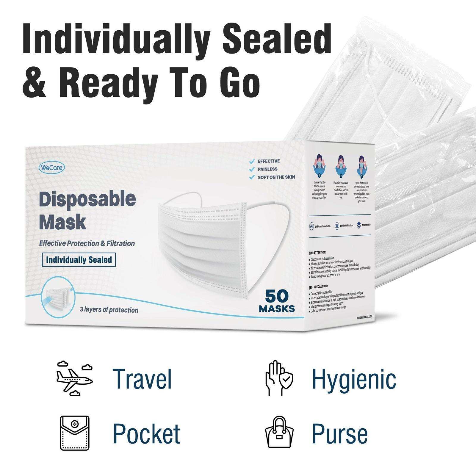 WeCare White Masks - Shop Home Med