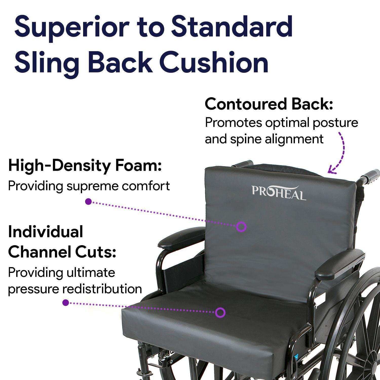 ProHeal Wheelchair Back And Lumbar Pillow Set - Shop Home Med