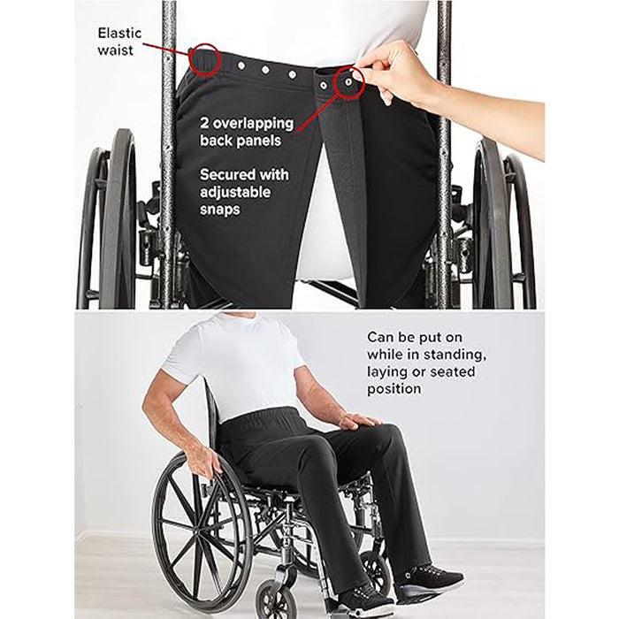 Silverts Men's Assisted Dressing Warm Fleece Pants