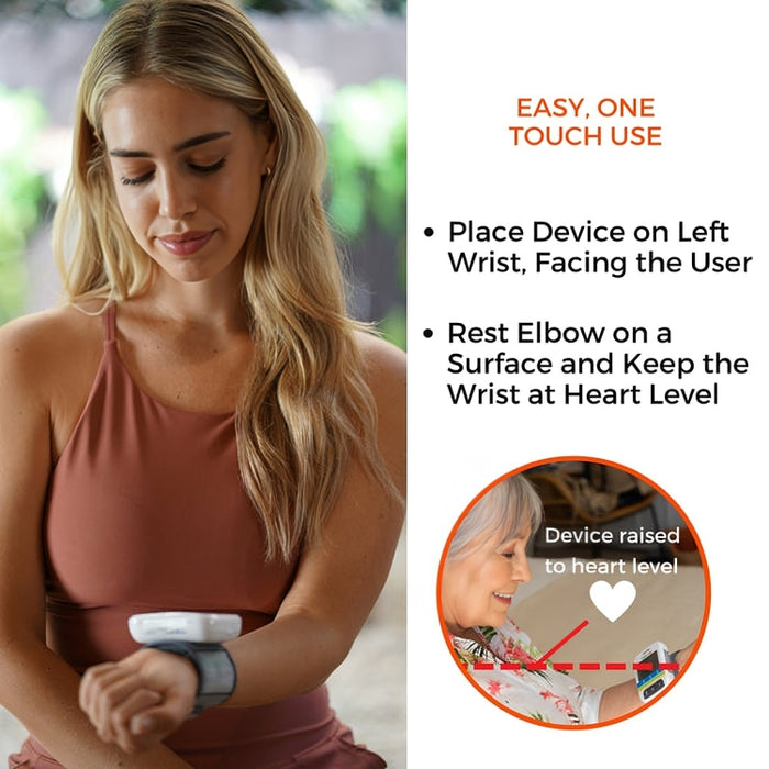 Mobi Automatic Wrist Cuff Blood Pressure Monitor with Large LCD Display