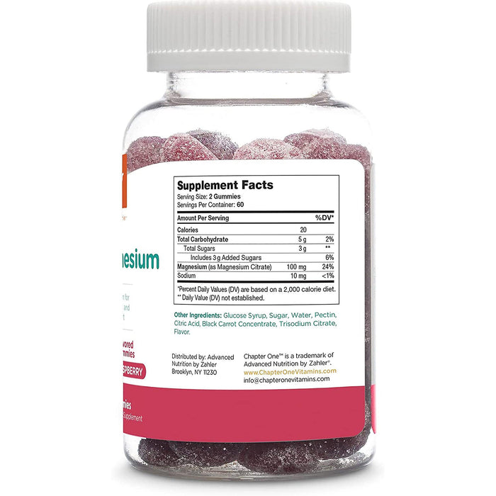 Zahler Chapter One Magnesium Gummies, Raspberry - Shop Home Med