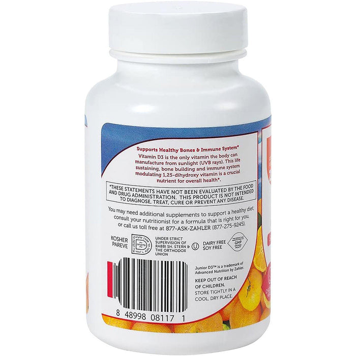 Zahler Junior Vitamin D3 Chewable 1000IU - Shop Home Med
