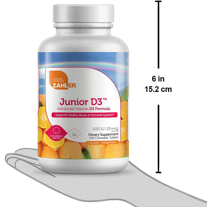 Zahler Junior Vitamin D3 Chewable 1000IU - Shop Home Med