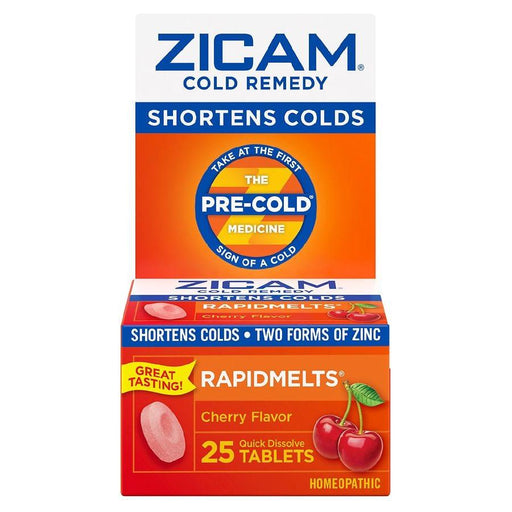 Zicam Cold Remedy Homeopathic Rapid Melts, Cherry - 25 ct. - Shop Home Med