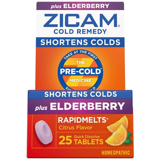 Zicam Cold Remedy RapidMelts, Elderberry Citrus Flavor - 25 ct. - Shop Home Med