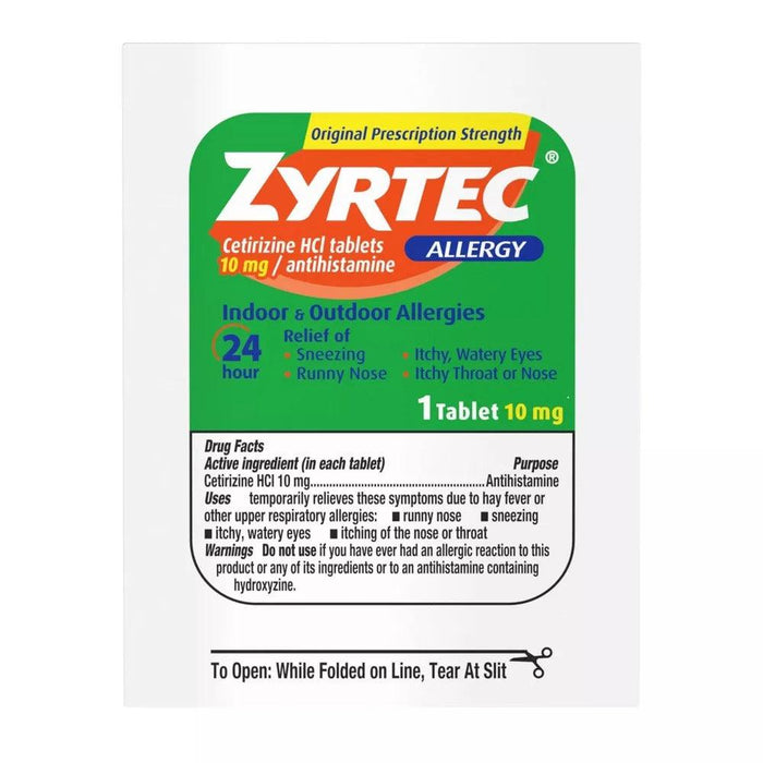 Zyrtec 24 Hour Allergy Relief Tablets - Cetirizine HCl - 14ct - Shop Home Med