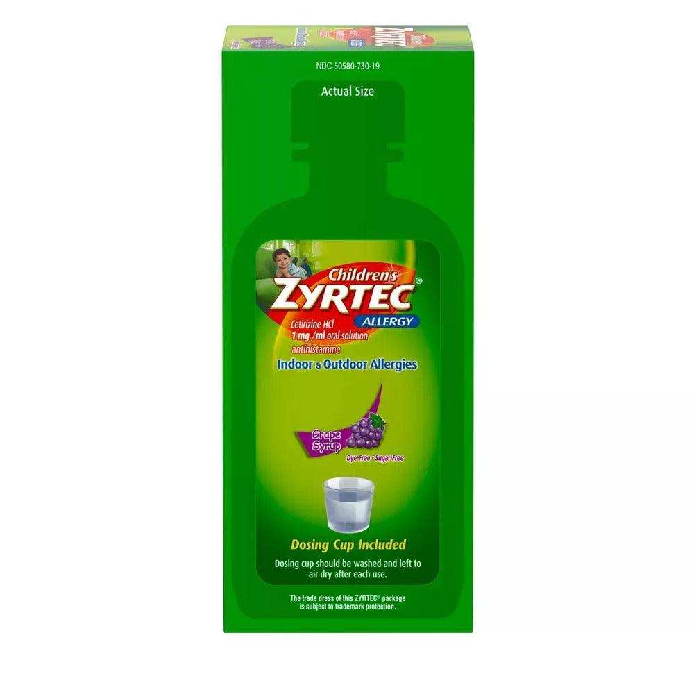 Zyrtec Children'S Allergy Grape Syrup 8 Oz - Syrup - Shop Home Med