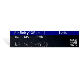 Biofinity Toric XR Contact Lenses Prescription - 6 Pack