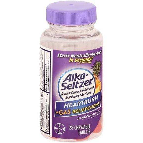 Alka-Seltzer Heartburn Relief + Gas ReliefChews Tablets - 28 Count - Shop Home Med