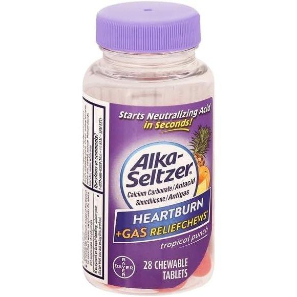 Alka-Seltzer Heartburn Relief + Gas ReliefChews Tablets - 28 Count - Shop Home Med