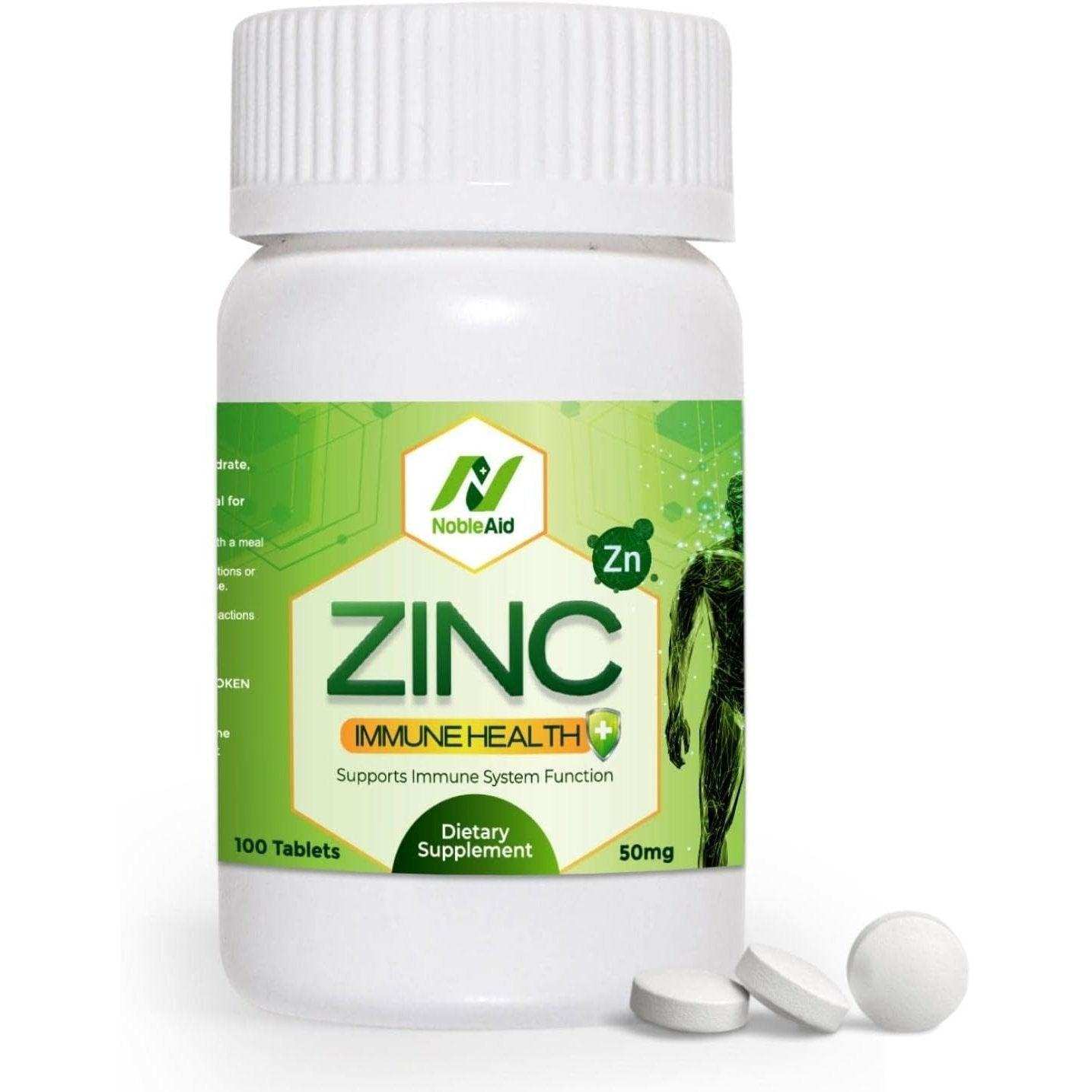 NobleAid Zinc 50mg Immune Health Plus - 100 Tablets