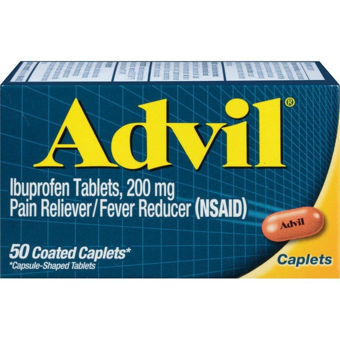 Advil Pain Relievers and Fever Reducer Coated Caplets - 50 Count - Shop Home Med