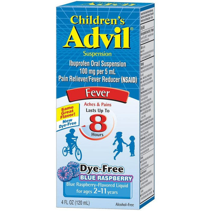 Advil Children's Suspension Fever Reducer Blue Raspberry - 4 fl oz