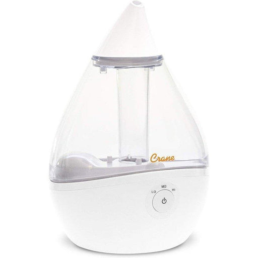 Crane Droplet Ultrasonic Cool Mist Humidifier Clear/White - 0.5 Gallon - Shop Home Med