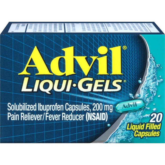 Advil Pain Reliever and Fever Reducer Liqui-Gels Ibuprofen - 20 Count - Shop Home Med
