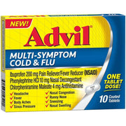 Advil Multi-Symptom Cold and Flu Pain Reliever Tablets - 10 Count - Shop Home Med
