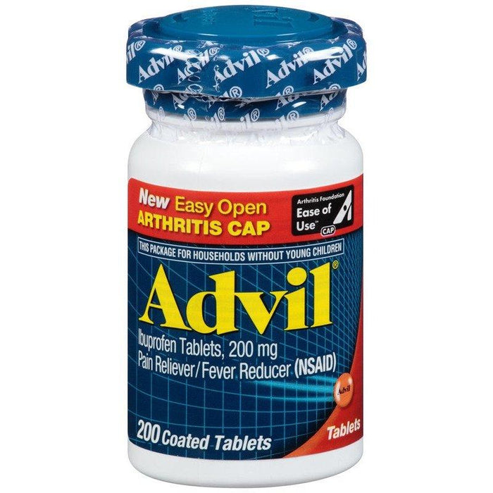Advil Pain Reliever & Fever Reducer Ibuprofen Tablets EZCap- 200 Ct