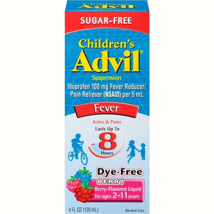 Advil Children's Suspension Fever Reducer Sugar Free Berry - 4 fl oz - Shop Home Med