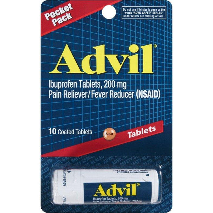 Advil Pain Reliever/Fever Reducer Ibuprofen Tablets - 12Packs X 10 Ct - Shop Home Med