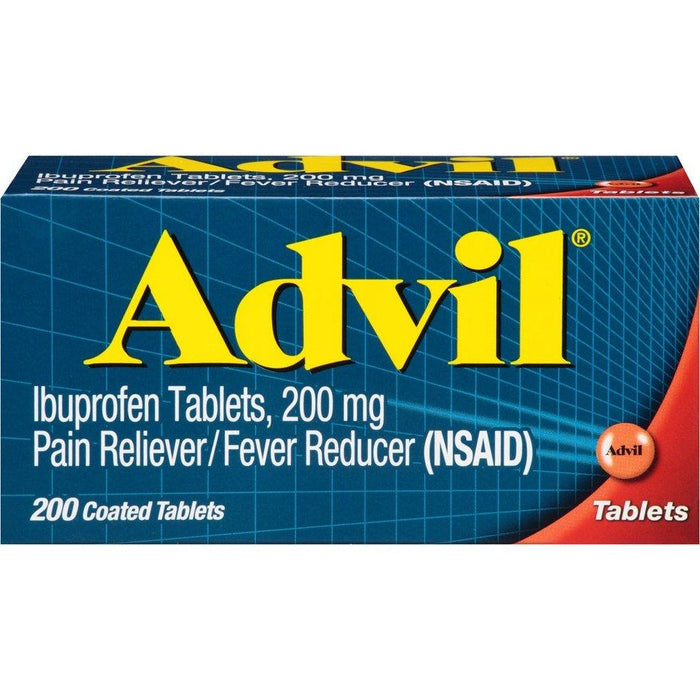 Advil Pain Reliever and Fever Reducer Ibuprofen Tablets - 200 Count - Shop Home Med