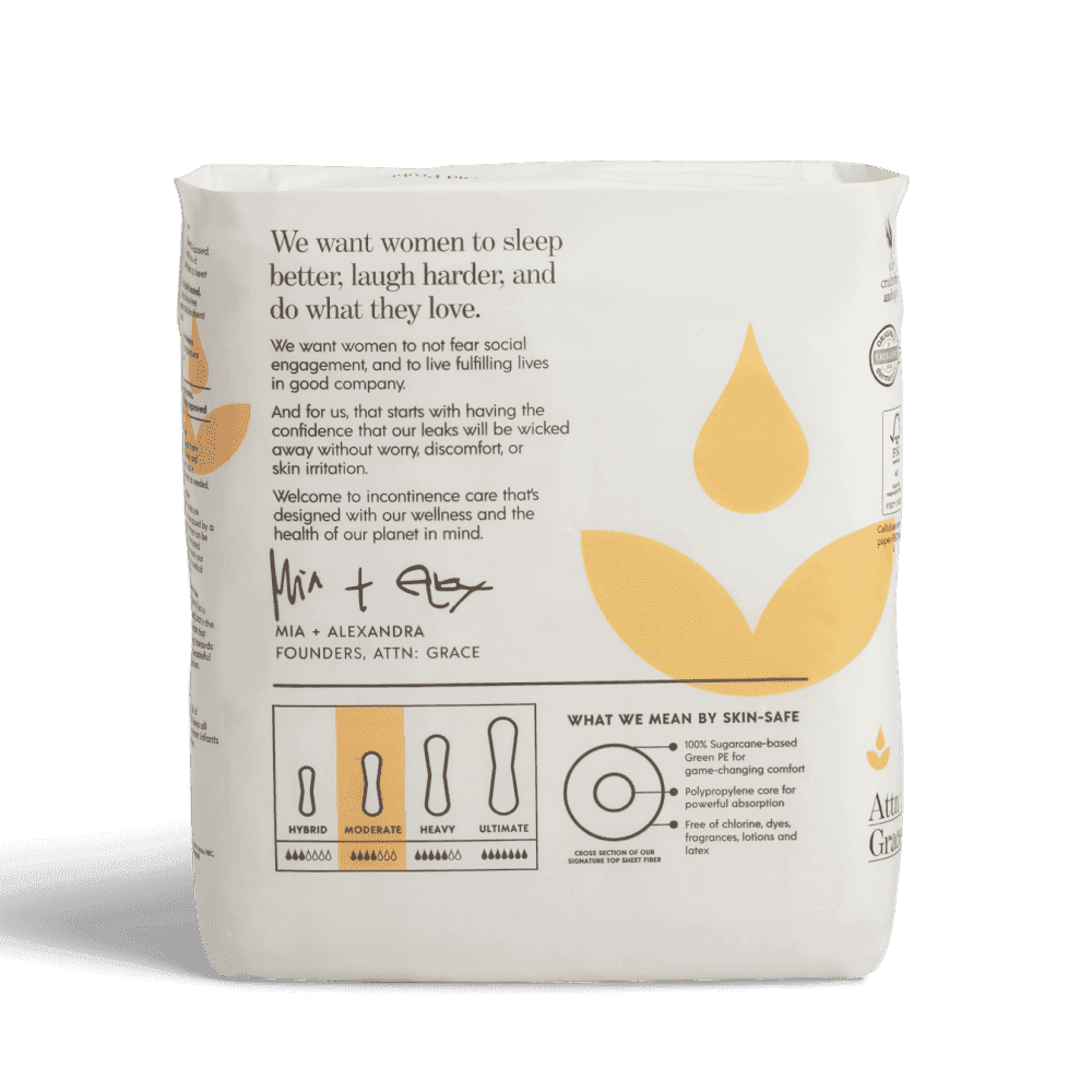 Attn Grace Moderate Pads for Bladder Leaks - Shop Home Med